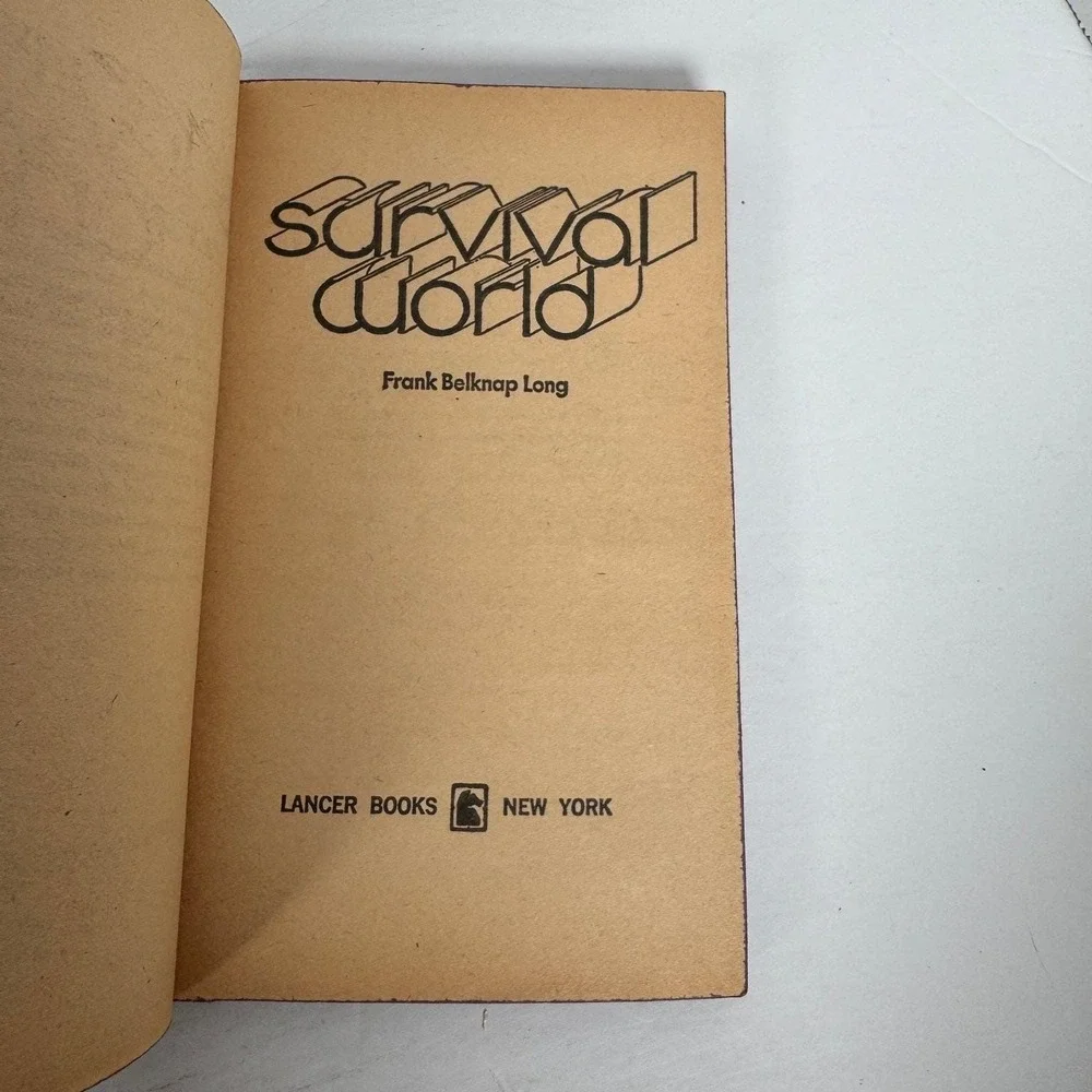 Survival World Frank Belknap Long 1971 First Edition Sci-Fi Lancer Books